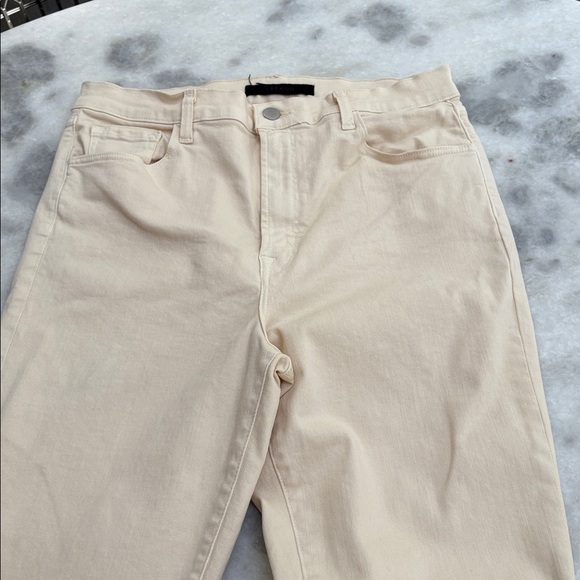 J. Brand Leenah Macadamia High-Rise Ankle Skinny Jean Stretchy IVORY 31 Large - Picture 3 of 5
